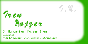 iren mojzer business card